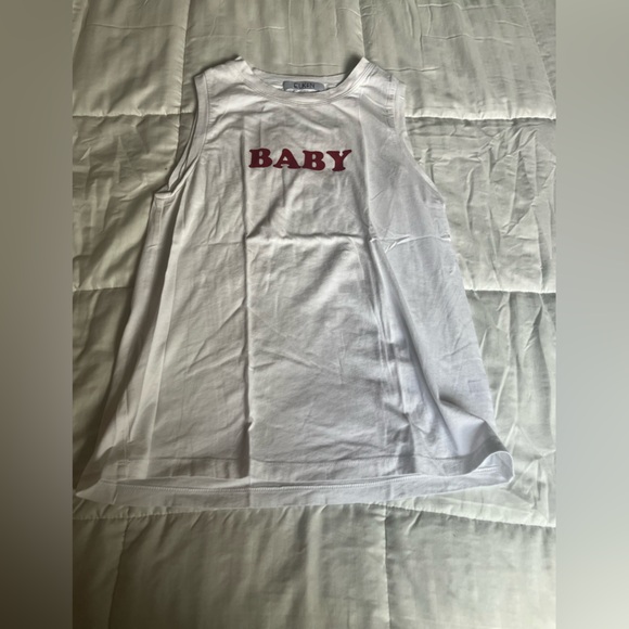 Elkin White Sleeveless Top with Red 'BABY' Print - Picture 1 of 3